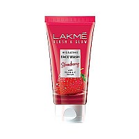 LAKM Blush & Glow Strawberry Refreshing Gel Face Wash 100 G|| With 100% Natural Fruit For Glowing Skin - Daily Gentle Exfoliating Facial Cleanser