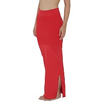 Clovia Womens Petticoat Style Saree Shapewear with Side Slit (SW0023P04_Red_M)