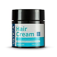 USTRAA Hair Cream for Men - 100g - For Daily Use with Light Hold- Style & nourishment | Wheat Germ Oil | Wild Flax Seed Extracts | Moisturizes Hair | Non-sticky, Sulphate & Paraben FREE