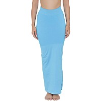 Clovia Womens Petticoat Style Saree Shapewear with Side Slit (SW0023P47_Blue_M)