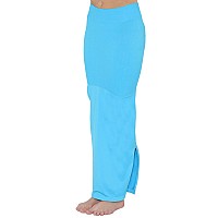 Clovia Womens Petticoat Style Saree Shapewear with Side Slit (SW0023P47_Blue_M)