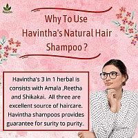 Havintha Natural Hair Shampoo with Amla, Reetha and Shikakai Powder, 227g