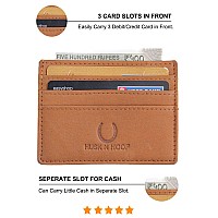 Husk N Hoof Leather Slim Credit Card Case (Hunter Brown)