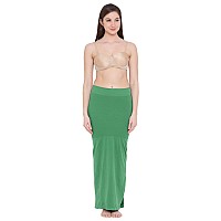 Clovia Womens Petticoat Style Saree Shapewear with Side Slit (SW0023P17_Green_XXL)