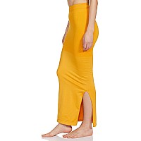 Clovia Womens Petticoat Style Saree Shapewear with Side Slit (SW0023P07_Yellow_S)