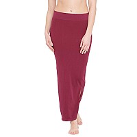 Clovia Womens Petticoat Style Saree Shapewear with Side Slit (SW0023P15_Purple_XXL)