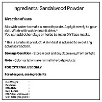 H&C Herbal Ingredients Expert Natural Sandalwood/Chandan Powder Pack - 227g For Face Pack