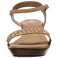 BATA womens LASER STUD SANDAL Beige Heeled Sandal - 5 UK (6618681)