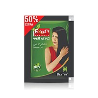 Excels Herbal Kali Mehandi for Hair, Natural Black Hair colour, Organic, Herbal ingredients, Hair Care products for women & men, Ammonia Free (Pack of 20, each 12gm)