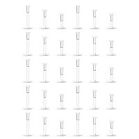 Lcolyoli 30PCS 16G Clear Push Top Piercing Retainers 2mm Flat Top Bioflex Lip Rings Labret Retainer for Women Men 6mm 8mm 10mm Bar Length