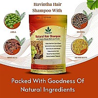 Havintha Natural Hair Shampoo With Herbal Amla Reetha Shikakai And Methi Dana Powder For Men & Women, Totally Organic | Paraben And Sulphate Free Shampoo - 227gm (Pack of 1)