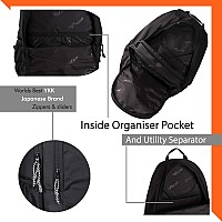 F Gear Circadian Blk 27L, Unisex Stylish Minimalist Trendy College School Tution Office Casual Travel Backpacks|Water-Resistant|Lightweight|Made In India|1 year warranty|Boys Girls Men Women Adults