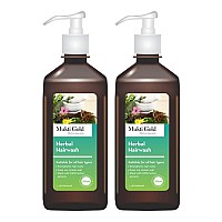 Jeevanras Mukti Gold Herbal Hairwash (Dispenser) - 400mL | Pack of 2 | Blend of 11 Ayurvedic Herbs | Make Hair shiny and Strong | Certified Product