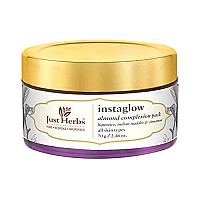 Just Herbs Instaglow Complexion Face Pack Mask For Dead Skin, Pores Cleansing And Glowing Skin - Paraben Free Face Pack For Men & Women For All Skin Types - 70 Gm