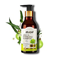 Atulya Amla & Bhringraj Hair Shampoo | Herbal Shampoo for Hair Growth | Anti-Hair Fall Shampoo | Anti-Dandruff Shampoo | Paraben, Sulphate, Silicone, Salt & Color Free | Suitable for All Hair Types