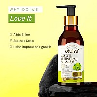 Atulya Amla & Bhringraj Hair Shampoo | Herbal Shampoo for Hair Growth | Anti-Hair Fall Shampoo | Anti-Dandruff Shampoo | Paraben, Sulphate, Silicone, Salt & Color Free | Suitable for All Hair Types