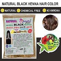 Badahair products Natural Herbal Organic Henna Mehendi Hair Powder Pack for Special Ammonia Free Amonia Free Herbal Based Hair Colour Powder| Use Men, Women Natural - Black (30 Gram Each, 4)