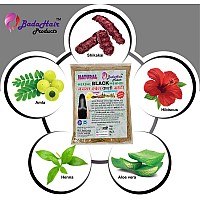 Badahair products Natural Herbal Organic Henna Mehendi Hair Powder Pack for Special Ammonia Free Amonia Free Herbal Based Hair Colour Powder| Use Men, Women Natural - Black (30 Gram Each, 4)