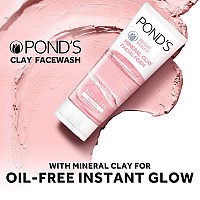 PONDS Bright Beauty Mineral Clay Vitamin B3, 4X Oil Absorbing, Brightening, For Oil Free Instant Glow, Face Wash 90 g