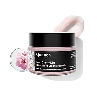 Quench Dirt Dissolving Korean Cleansing Balm with Salicylic Acid & Cherry Blossom| Gentle Makeup Remover| Balm-Oil-Milk Texture| Removes Long-Wear Makeup, Sunscreen & Impurities| Made in Korea (50ml)