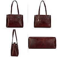 HYATT Leather Accessories Full-Grain Natural Leather Top-Handle satchel Handbags & Shoulder tote Bags For Women (Dimension- L-13 X H-10 x W- 5 Inch | Weight- 0.8 KG / 800 GR