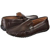 Centrino Mens Brown Loafers-9 Kids UK (9911-02)