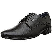 BATA Mens BOSS-Grip Black Uniform Dress Shoe