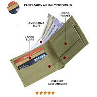 Husk N Hoof RFID Protected Leather Wallet for Men | Mens Wallet Leather | Wallets for Men | Purse for Men | Hunter Green