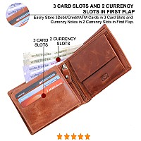 Husk N Hoof RFID Protected Leather Wallet for Men | Mens Wallet Leather | Wallets for Men | Purse for Men | Crunch Brown