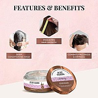 Just Herbs Anti Hairfall Natural Hair Mask with Castor & Black Onion Seed for Dandruff, Boost Hair Growth & Hair Spa - Suitable for Color Treated & All hair Types - 200gm