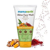 Mamaearth Ubtan Natural Face Wash For all Skin Type with Turmeric & Saffron for Tan Removal 150 ml