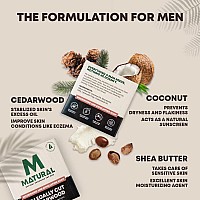 Matural All Natural Handmade Bar Soap For Men, Legally Cut Cedarwood With Goodness Of Shea Butter, Cedarwood And Oats Soap - 120 Gm (Pack Of 3)