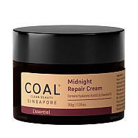 COAL Clean Beauty Midnight Repair Cream with Hyaluronic Acid & Lily Oil | Repairs & Renews Skin | Women | All Skin Types | 30g