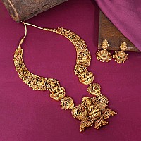 Yellow Chimes Jewellery Set for Women and Girls | Gold Plated Temple Jewellery Set Traditional | Accessories Jewellery for Women| Birthday Gift for girls and women Anniversary Gift for Wife