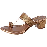 Inc.5 Block Heel Thong Sandal For Women_990144_ROSE GOLD_4_UK