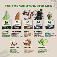 Matural All Natural Handmade Bar Soap For Men, Super Value Combo of All 5 Organic Soaps for Bath, (Aloe Vera, Charcoal, Cedarwood, Sage & Coffee) - 120 Gm * 5 (Pack Of 5)