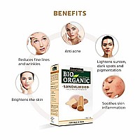 INDUS VALLEY 100% Organic Sandalwood Face Pack, 30g