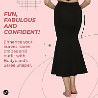 Bodyband Saree Shapewear for Women Black Shapewear Petticoat for Women Smooth Curve Peticote Innerwear for Women Saree in Party Saree Shaper for Women, Ladies - (Black - XL)