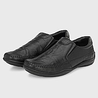 Blue Leather Mens 3937 Black Formal Shoes_10 UK (3937-1)