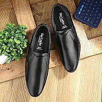 Blue Leather Mens 3910 Black Formal Shoes_6 UK (3910-1)