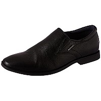 Hush Puppies Mens Aaron Slipon E 23 Black Uniform Dress Shoe - 10 UK (8556001100)