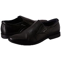 Hush Puppies Mens Aaron Slipon E 23 Black Uniform Dress Shoe - 10 UK (8556001100)