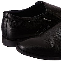 Hush Puppies Mens Aaron Slipon E 23 Black Uniform Dress Shoe - 10 UK (8556001100)