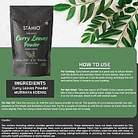 STAMIO Curry Leaves Powder 250 gm | Sun Dried Kadi Patta Leaf | Karuvepillai | Karibevu | In Pouch 8.82 oz