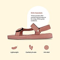 YOHO EVA Sandals for Women | EVA sole | Comfortable cushioned sole with TPR base | Lightweight | Soft skin friendly straps | Adjustable straps | Velcro closure | Vibrant colour options