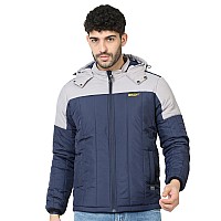 Boldfit Mens Polyester Standard Length Padded Jacket (BomberJacket505 Medium_Bluegrey)