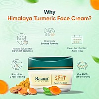 Himalaya Dark Spot Clearing Turmeric Face Cream | Organically sourced Turmeric | Reduce dark spots in 7 days | 2% Glycolic Acid & 2% Niacinamide | 50g