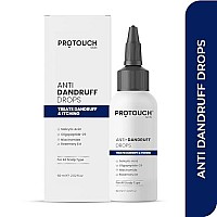 PROTOUCH Anti Dandruff Drops (Serum) - Niacinamide, 0.5% Salicylic Acid, Oligopeptide, Rosemary Ext | Soothes Itchy, Inflamed Scalp | Nourished Hair | For All Scalp Types - 60 ML