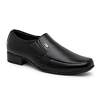 NOBILITY by Action Faux Leather Black Formal Slip On Shoes for Men | Breathable | Comfortable Walking | Classic Design | Slip Resistant |10 UK