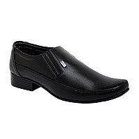 NOBILITY by Action Faux Leather Black Formal Slip On Shoes for Men | Comfortable Walking | Classic Design | Slip Resistant | Breathable | 9 UK